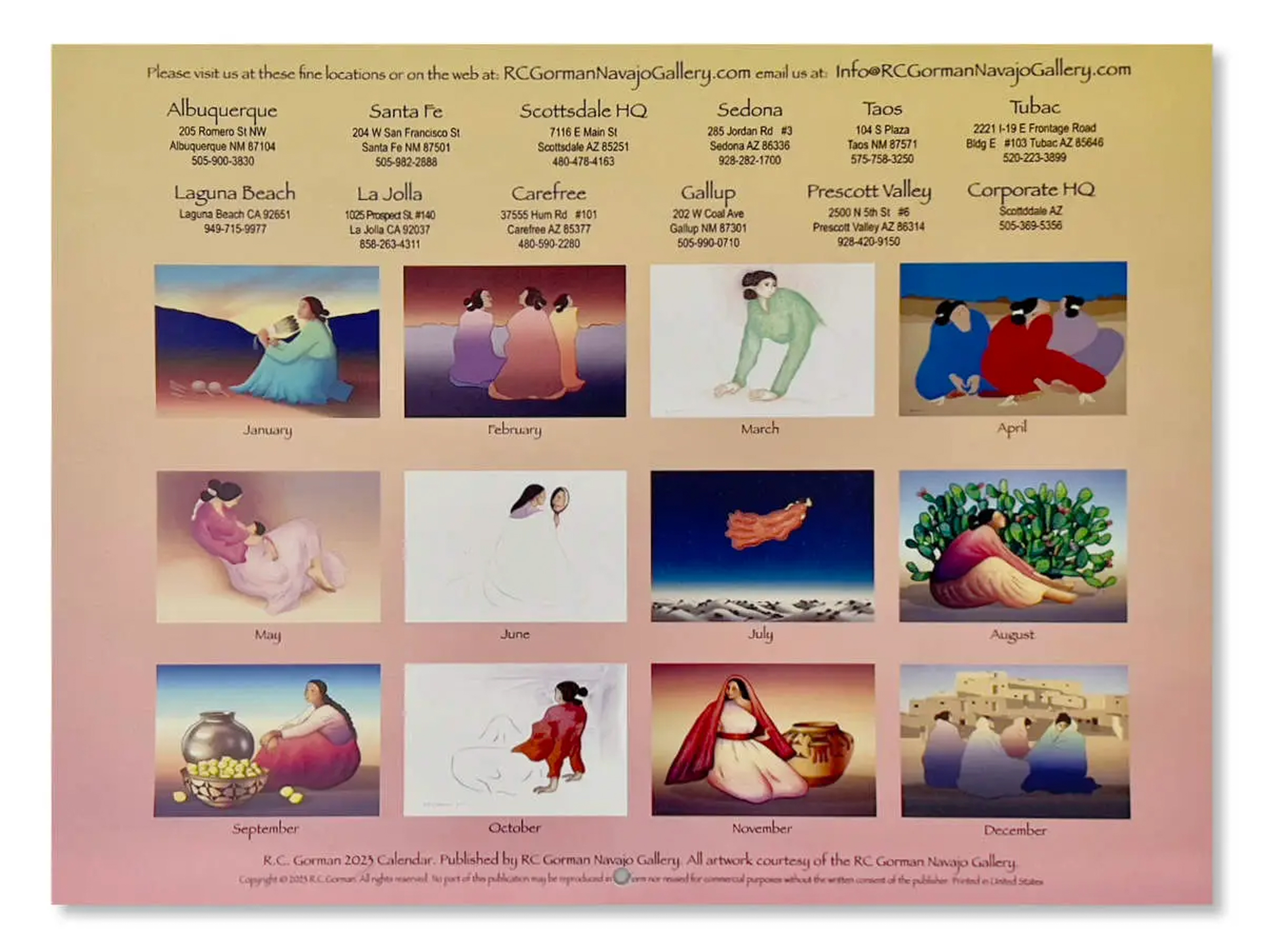 R.C. Gorman - Past Calendars - Image 2