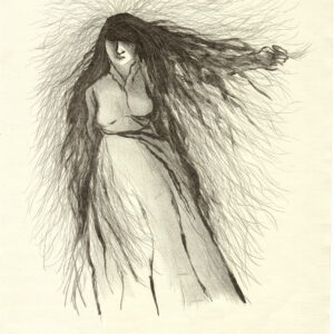 Woman with Blowing Hair