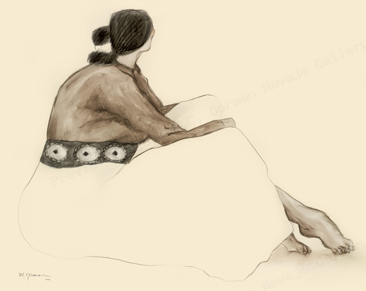 Seated Woman with Concho