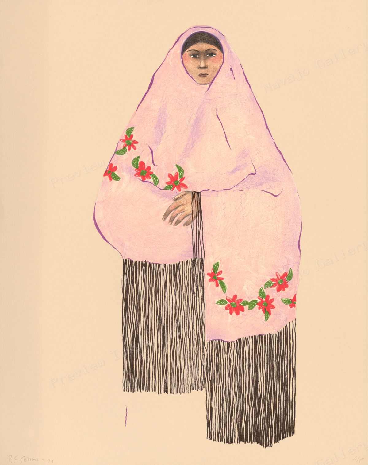 Taos Pueblo Woman St II