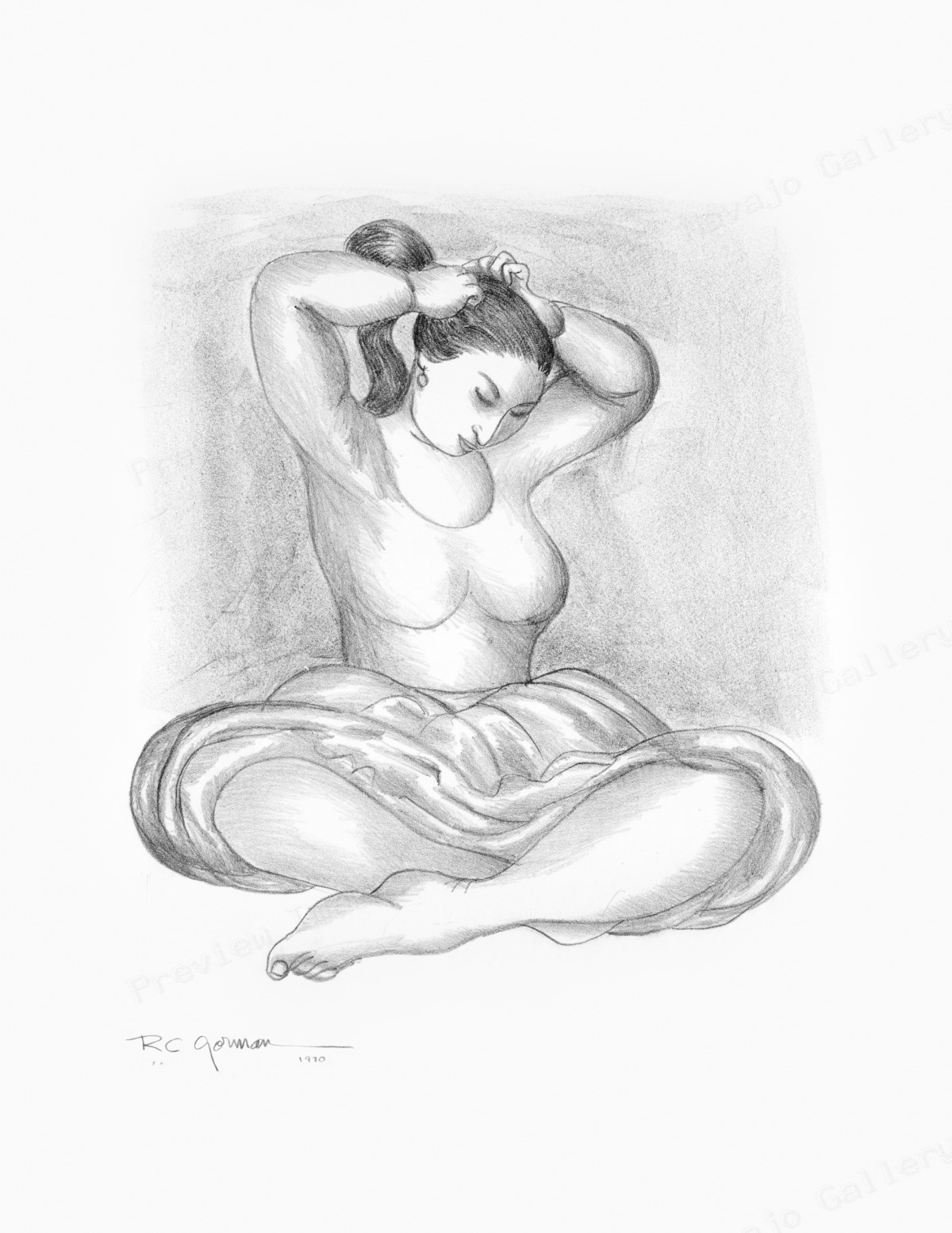 Woman Combing Hair St II
