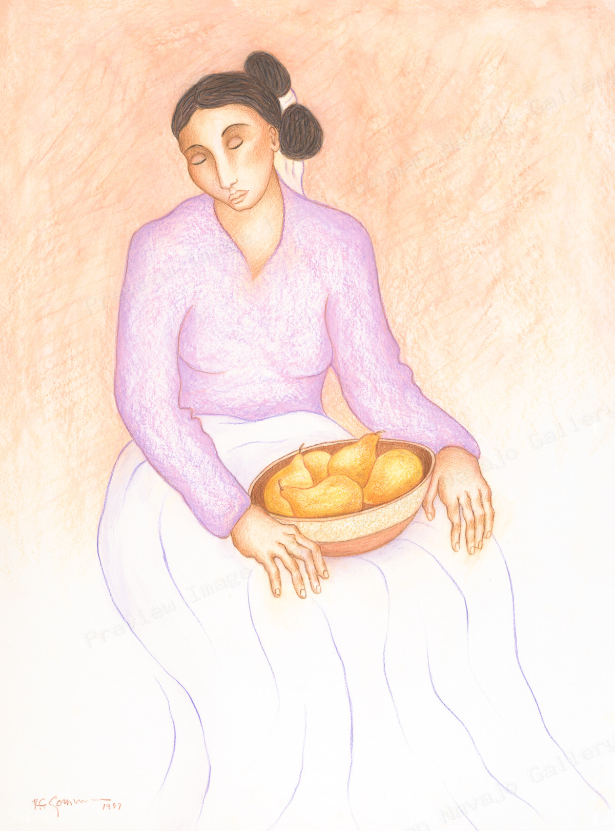 Woman with Pears