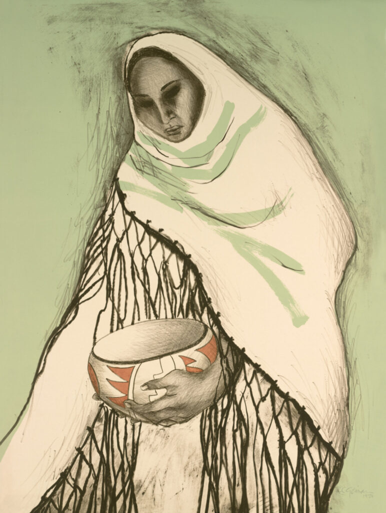 Lady with Green Shawl