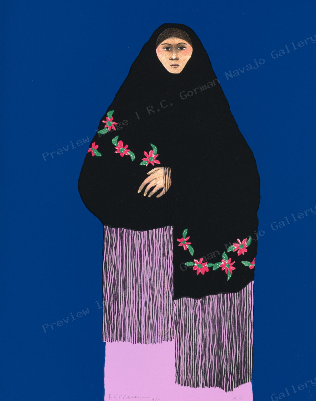 Taos Pueblo Woman St III