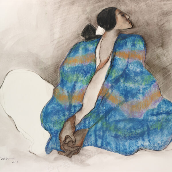 Woman with Blue Blanket