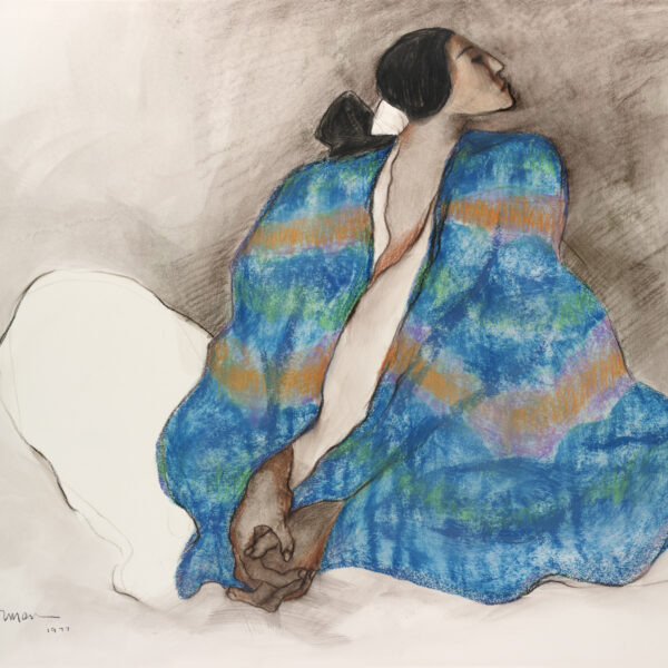 Woman with Blue Blanket