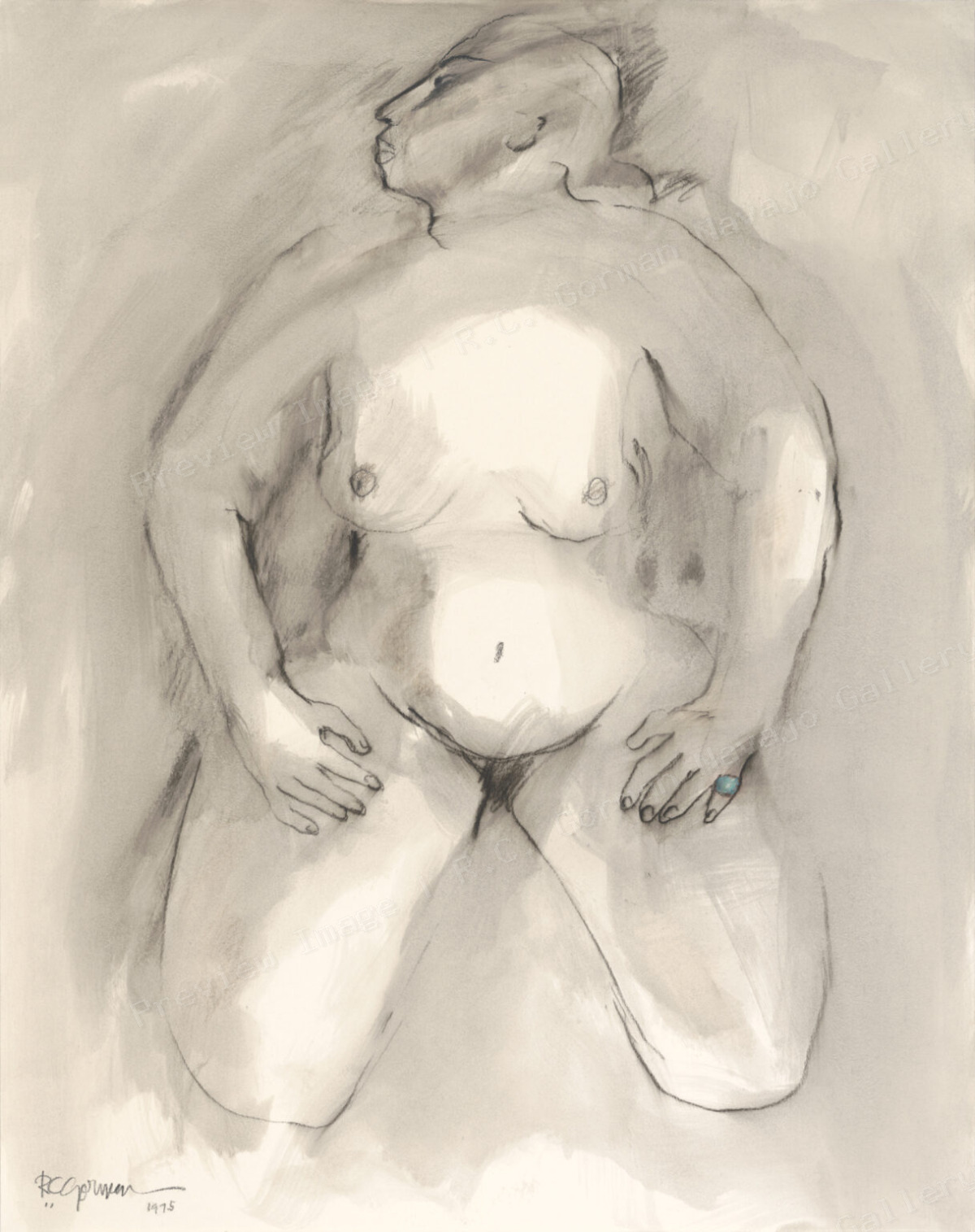 Woman with Turquoise Ring