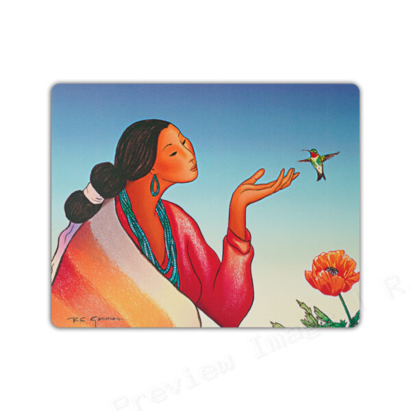 Chinle Ruby Throated Hummingbird: Artist Placard Tiles