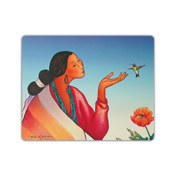 Chinle Ruby Throated Hummingbird: Artist Placard Tiles